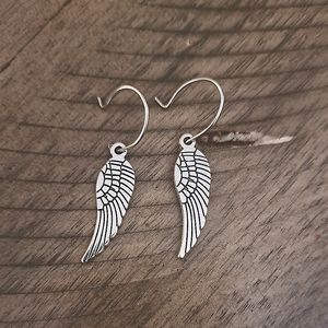 Angel Wing Hoop Earrings